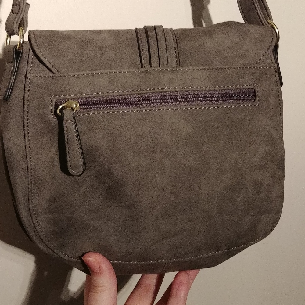 Grey crossbody purse